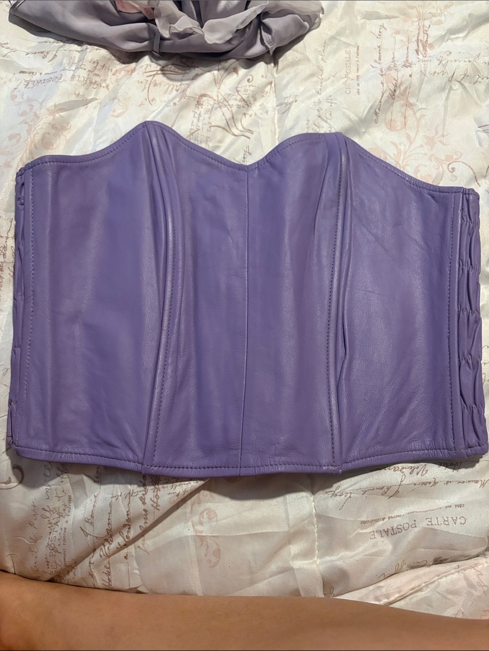 Lavender Leather Corset Top - Women Intimates & Sleepwear